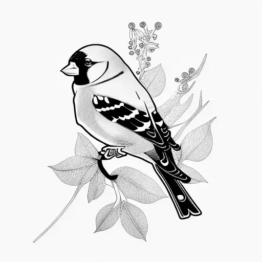 American Goldfinch tattoo design idea