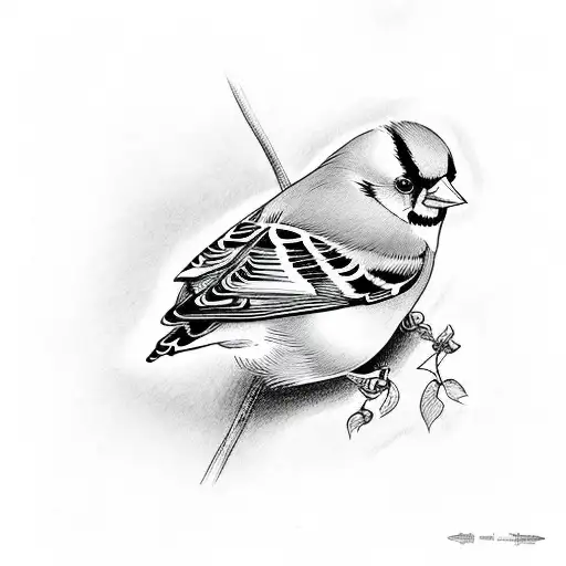 American Goldfinch tattoo design idea