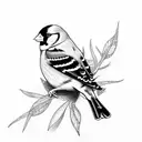 American Goldfinch tattoo design idea