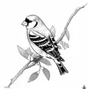 American Goldfinch tattoo design idea