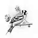 goldfinch tattoo design idea