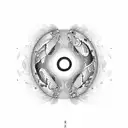 yin and yang koi fish tattoo design idea