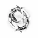 yin and yang koi fish tattoo design idea