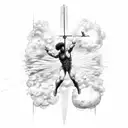 falling icarus tattoo design idea