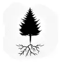 tree to heaven with roots to hell tattoo design idea
