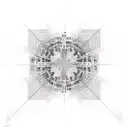 Create a realistic portrait of the Las Vegas skyline using sheet metal patterns tattoo design idea