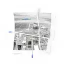 Create a realistic portrait of the Las Vegas skyline using sheet metal patterns tattoo design idea