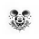 Mickey Mouse Skull tattoo design idea
