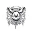 Mickey Mouse Skull tattoo design idea