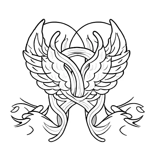 angel and devil wings tattoo design idea