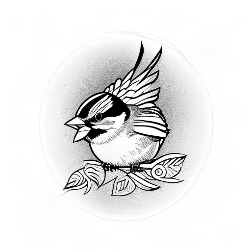 Sparrow tattoo design idea