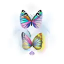 butterfly and cocoon tattoo design idea