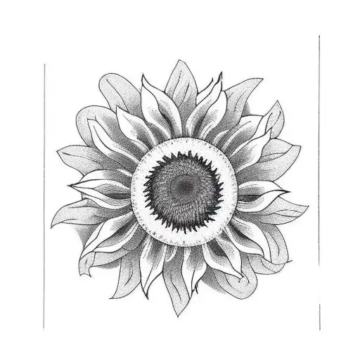 Sunflower tattoo design idea