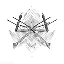 bow and arrow  tattoo design idea