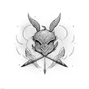 bow and arrow  tattoo design idea