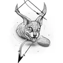 bow and arrow  tattoo design idea