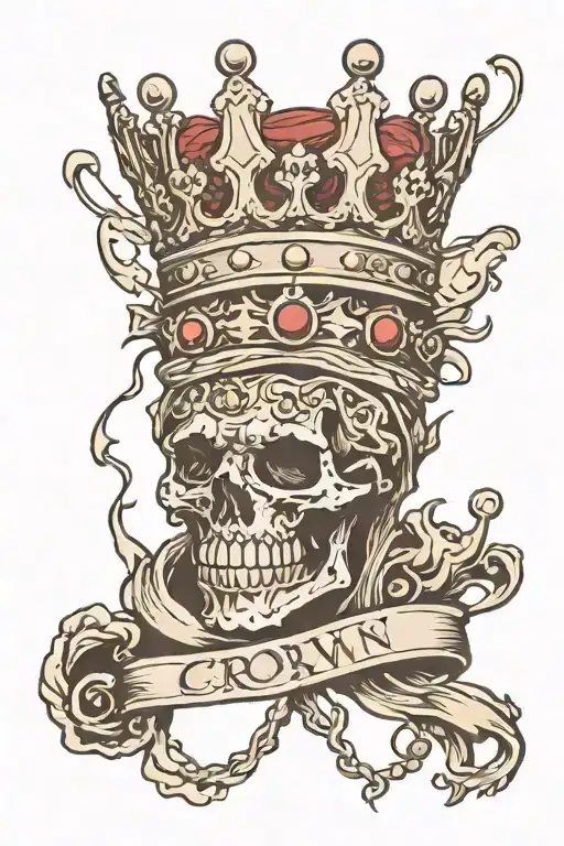 crown, sorrows, sorrows, prayers tattoo design idea