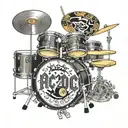 AC/DC Drums tattoo design idea