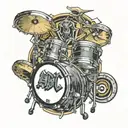 AC/DC Drums tattoo design idea