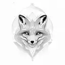 fox oriental tattoo design idea