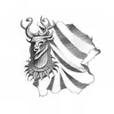 greek flag  tattoo design idea