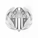 greek flag  tattoo design idea