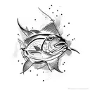 Fishing tattoo design idea
