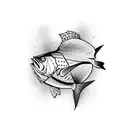 Fishing tattoo design idea