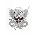 tokyo ghoul anime tattoo design idea
