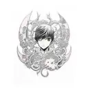tokyo ghoul anime tattoo design idea