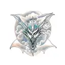 Dragon wolf tattoo design idea