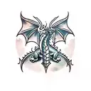 Dragon wolf tattoo design idea