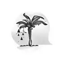 Palm tree with Gull tattoo design idea