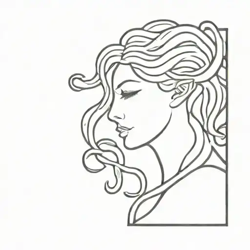 subtle Medusa with "I'm proud of you" together tattoo design idea