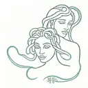 subtle Medusa with "I'm proud of you" together tattoo design idea
