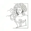 subtle Medusa with "I'm proud of you" together tattoo design idea