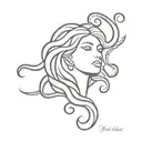 subtle Medusa with "I'm proud of you" together tattoo design idea