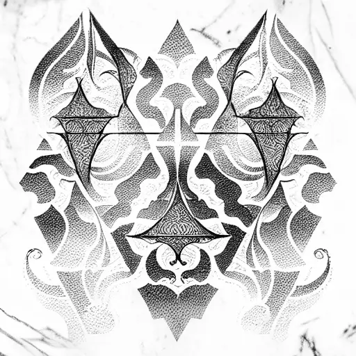 marble patterns tattoo design idea
