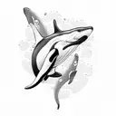 killer whale tattoo design idea