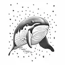 killer whale tattoo design idea