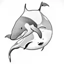 killer whale tattoo design idea