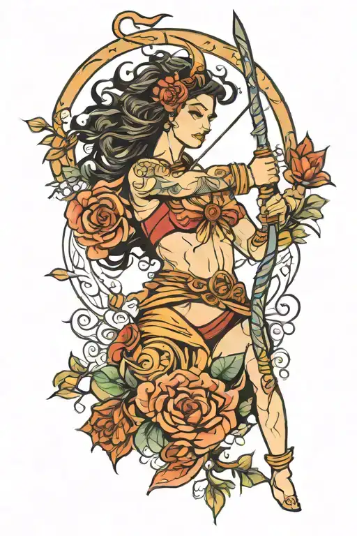 sagittarius zodiac sign tattoo design idea