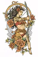 sagittarius zodiac sign tattoo design idea