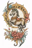 sagittarius zodiac sign tattoo design idea