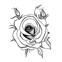Rose and name  tattoo design idea