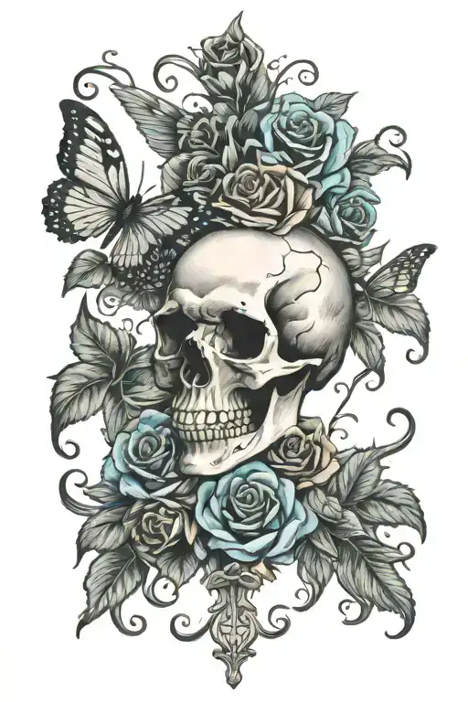 skull roses butterflies eagle animal music concert love ghost tattoo design idea