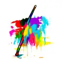 paint brush.. colorfull  tattoo design idea
