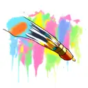 paint brush.. colorfull  tattoo design idea