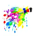 paint brush.. colorfull  tattoo design idea