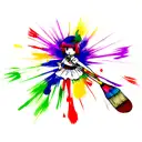 paint brush.. colorfull  tattoo design idea